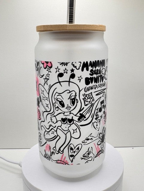 18oz Frosted Glass Bitchota Tumbler